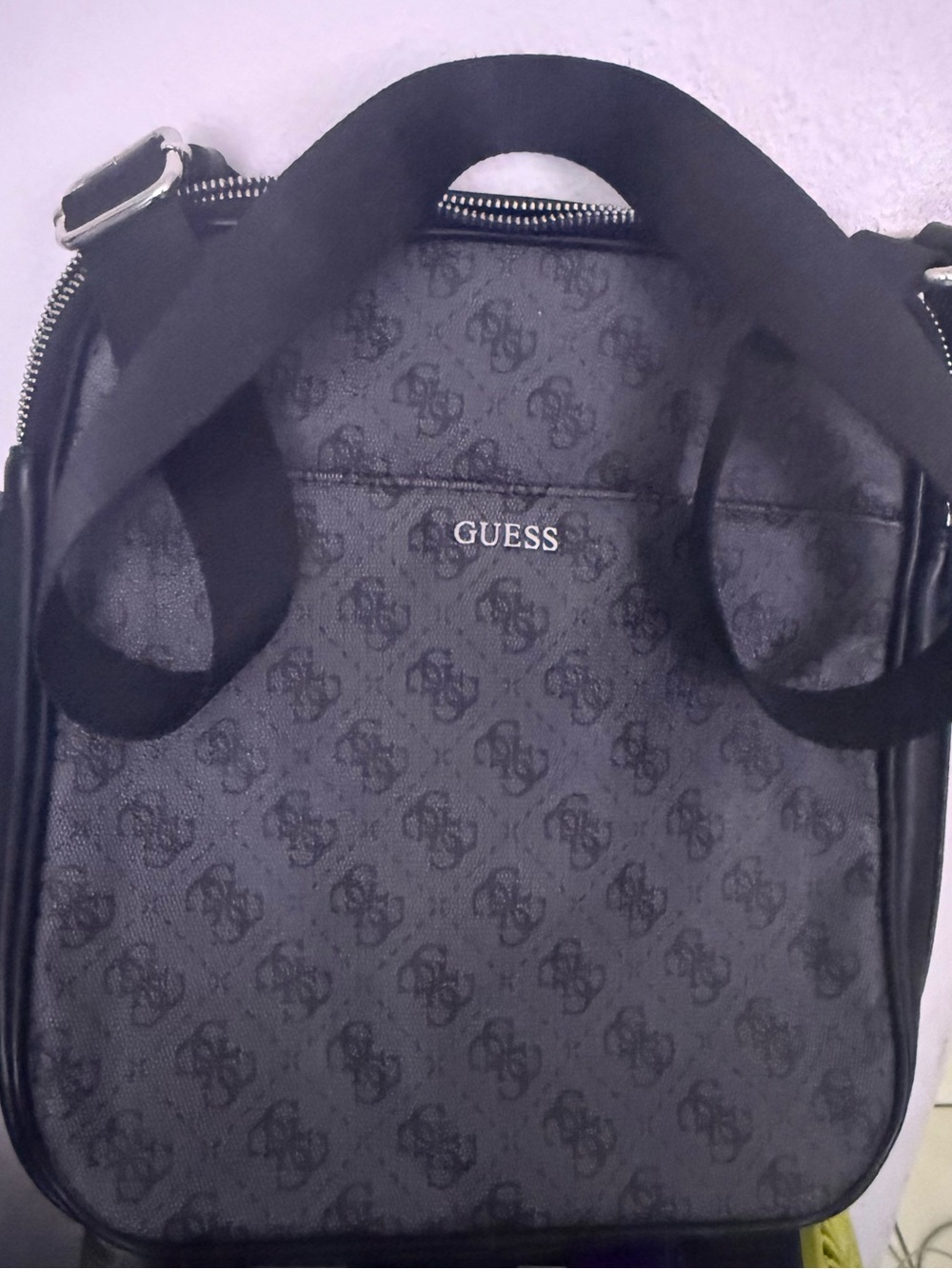 GUESS Black Monogram Men's Backpack Crossbody